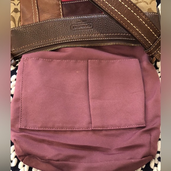 COACH Patchwork Madras Crossbody Shoulder Bag Adjustable Strap Vintage Duffle - Picture 12 of 17